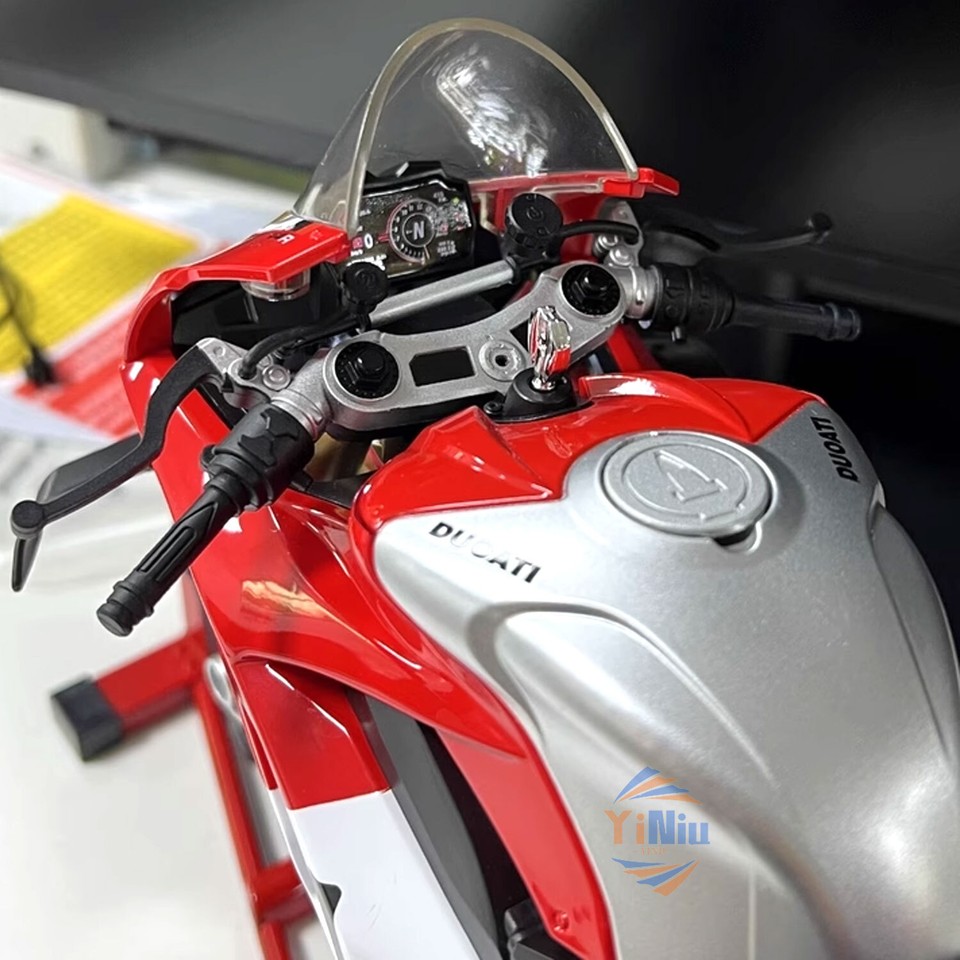 Maquette Moto Ducati 4VR 1:6 En Alliage – Avec Effets Lumineux, Sonores Et Démarrage – Rouge – Édition Limitée