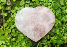 Rose Quartz Crystal Heart Palm Stone Healing Love Compassion Stress Relief