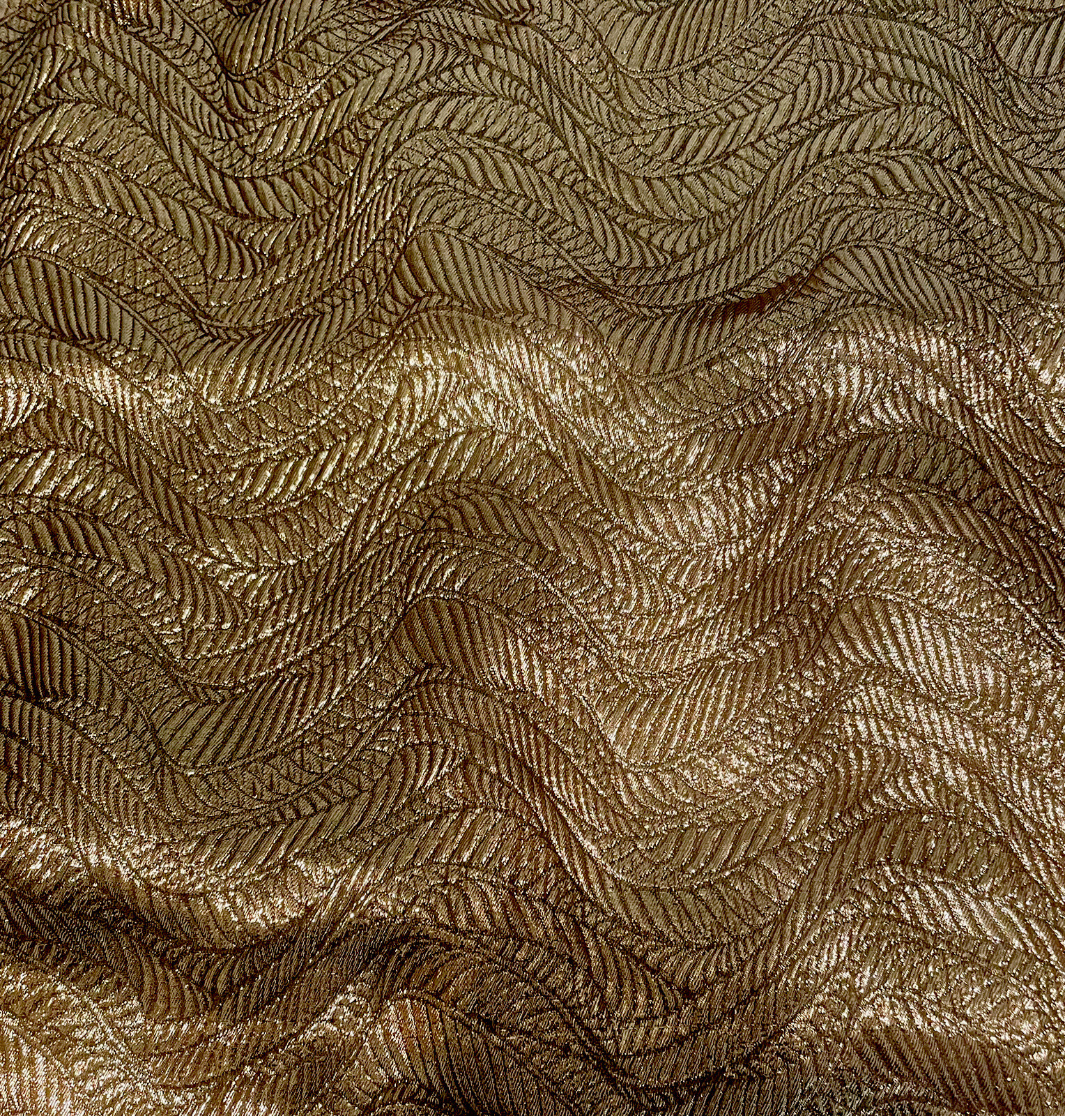 NWT J. Crew Collection Gold Pencil Skirt in Metallic Leaf Jacquard Print size 8
