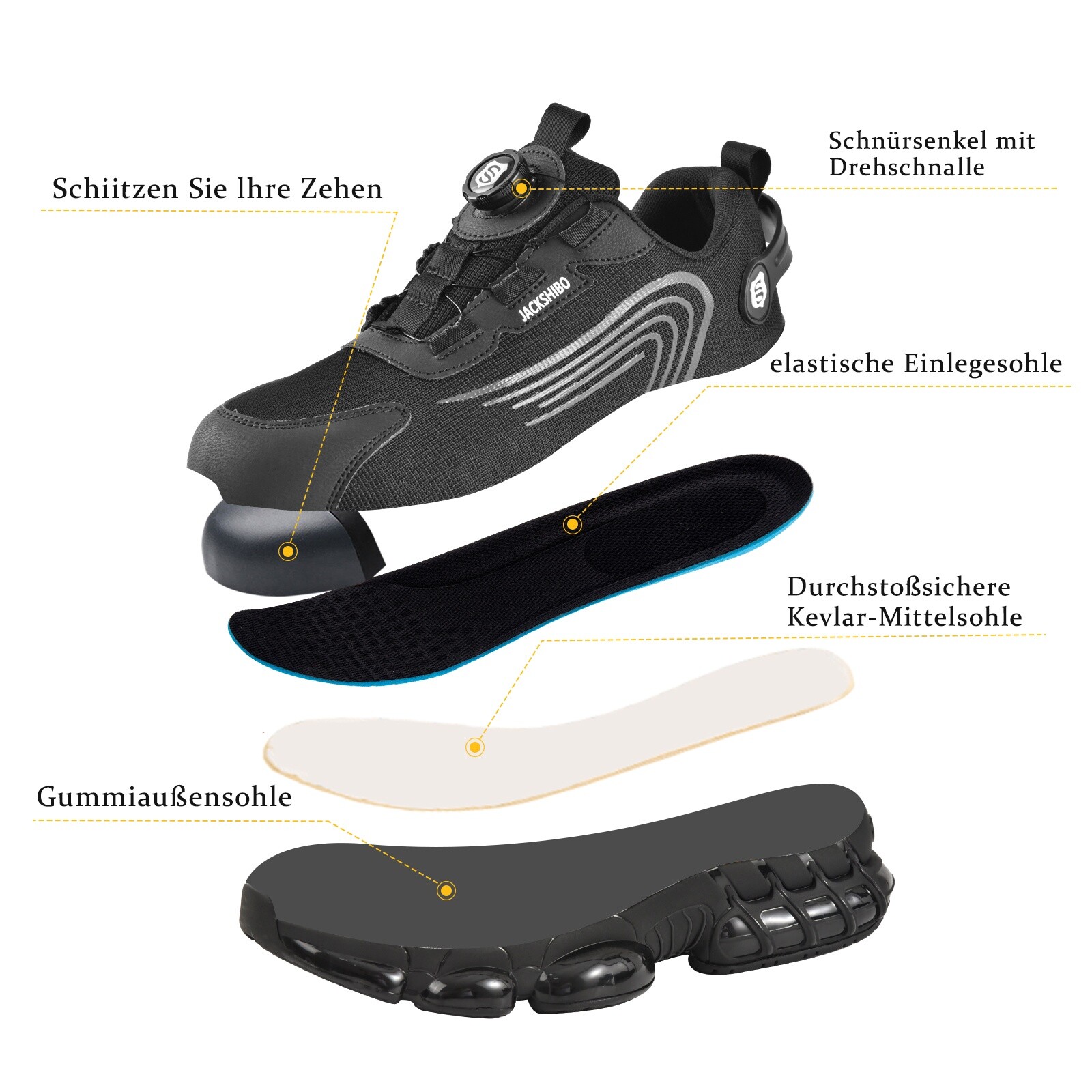 Sneaker Antinfortunistiche Jackshibo per Uomo foto 3