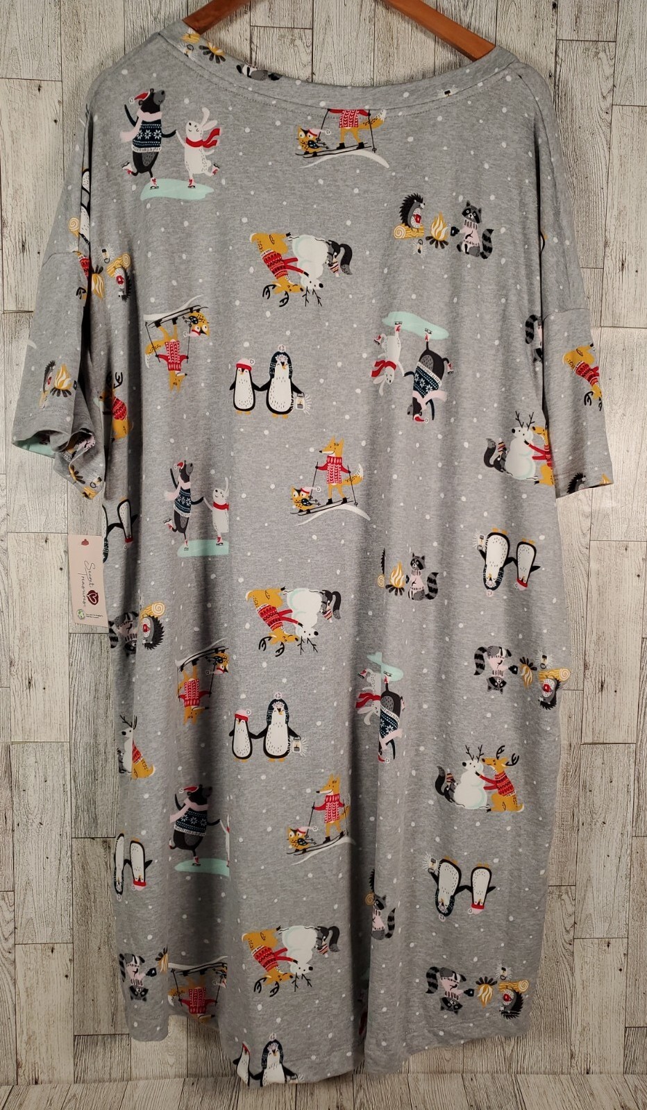 Secret Treasures Sleep Shirt Sizes S/M & 2X/3X Raccoon Penguin Bear Fox