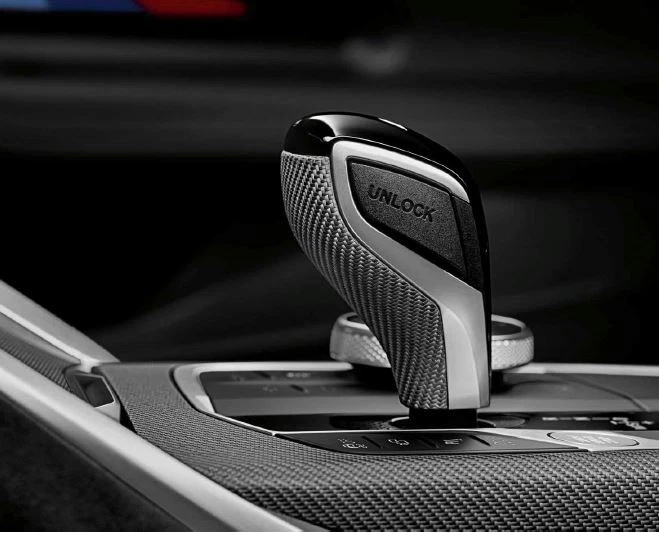 Genuine BMW carbon and Alcantara gear selector lever. 61315A40305  