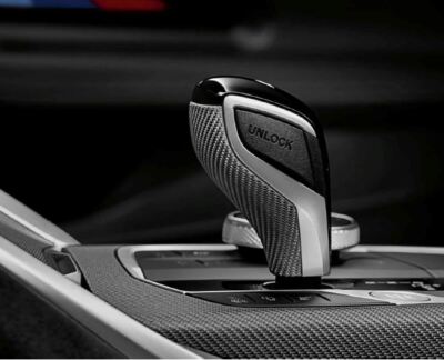 Genuine BMW carbon and Alcantara gear selector lever. 61315A40305  