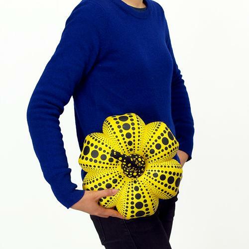 Yayoi Kusama Pumpkin Soft Sculpture Plush Doll S Yellow Black Japan - Picture 3 of 4