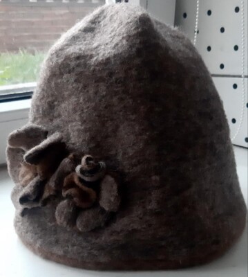 Angiolo Frasconi Italian Hat NEW $115 Angiolo Frasconi Firenze Women Brown Hair Felt Bow  main image 3
