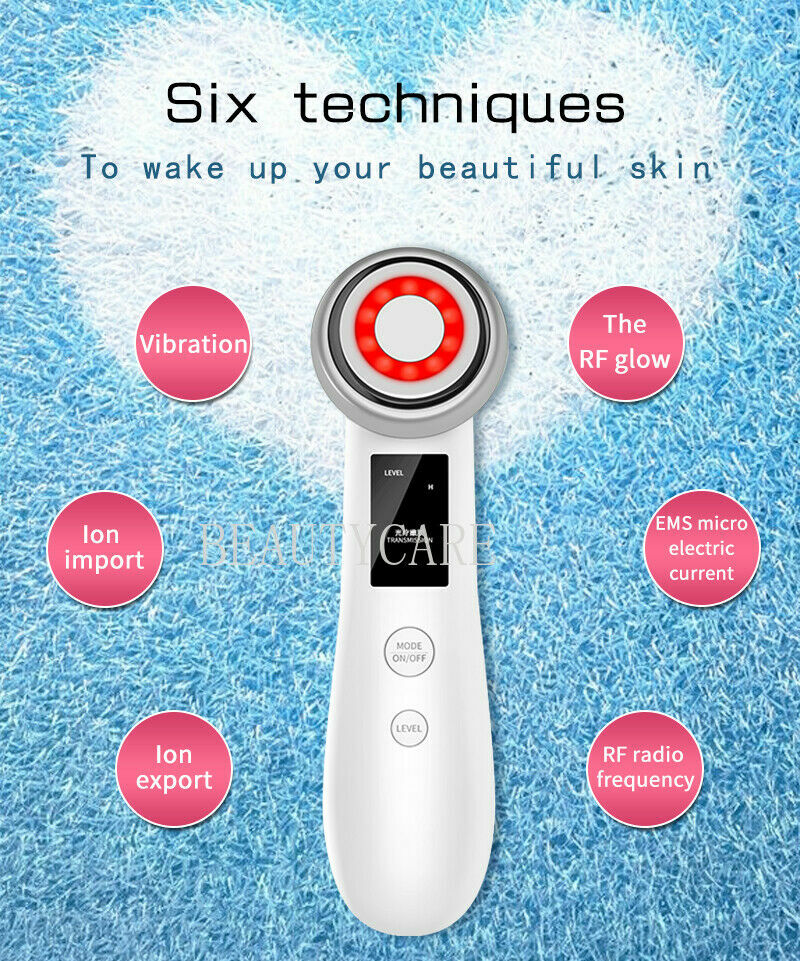 EMS RED LED Light Skin Rejuvenation Facial Therapy Device Anti