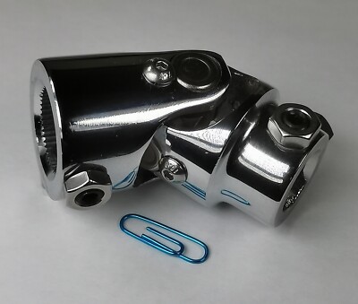 Chrome 1''-48 x 3/4'' DD Universal U Joint for Large Spline GM Steering Columns