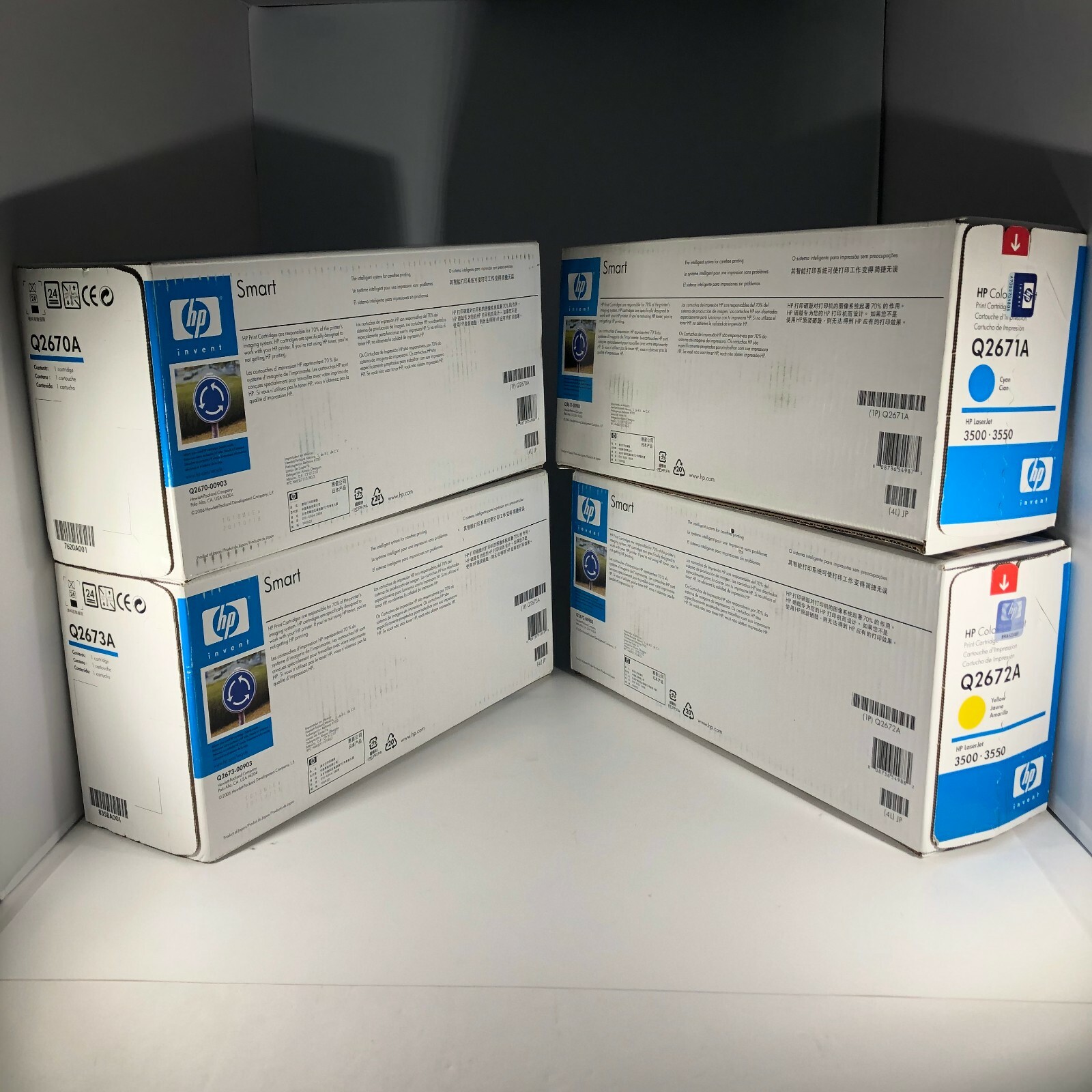 Genuine HP LaserJet 309A / Q2670A Q2671A Q2672A Q2673A CMYK Toner ...