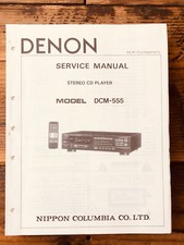 Denon DCM-555 CD Player Service Manual Original