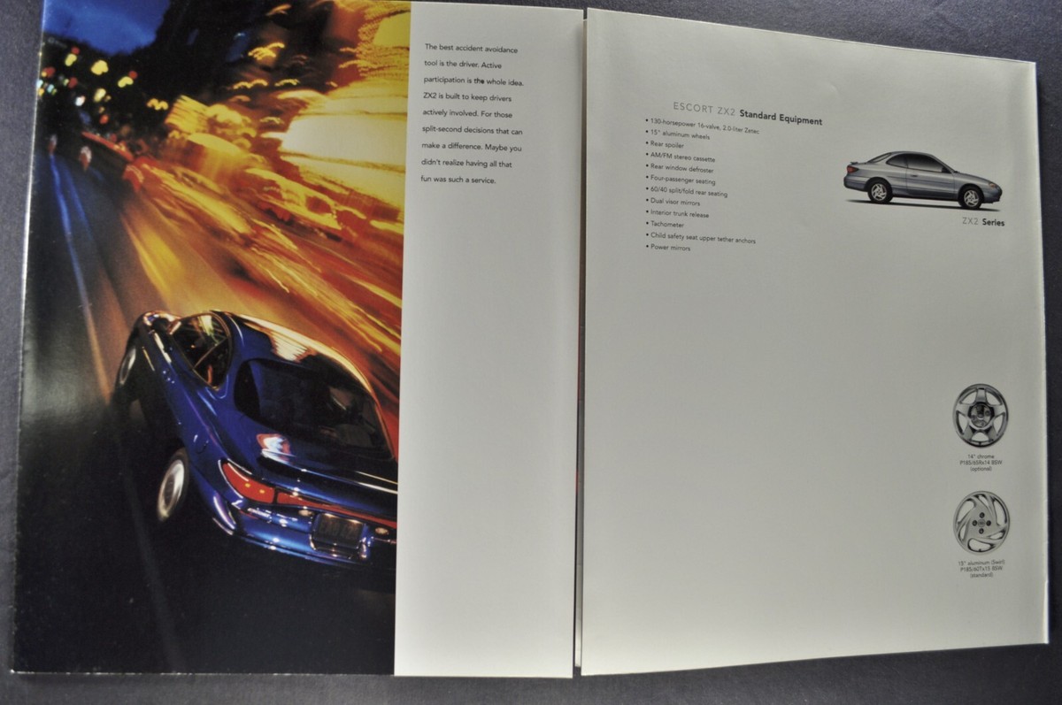 2000 Ford ZX2 Coupe Sales Brochure Folder Poster Nice Original | eBay