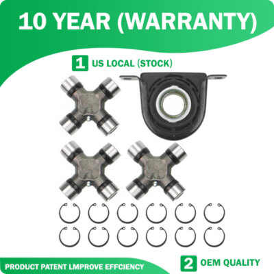 Rear Drive shaft Carrier Bearing and U Joint kit Ford 99-10 F250 F350 SD D29 PA