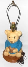 Metlox Pottery Poppy Trail Teddy Bear Eating Cookie LAMP