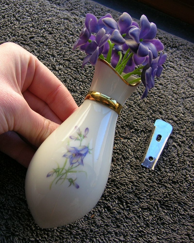 ROSENTHAL CAR DASH PORCELAIN VASE VINTAGE VW BUG BEETLE PORSCHE