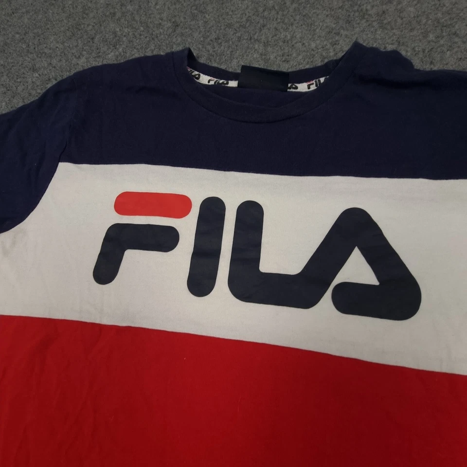 Camisa Fila Mujer XSMALL Roja Algodón Informal Camiseta Manga Corta Talla XS Foto 2 de 4