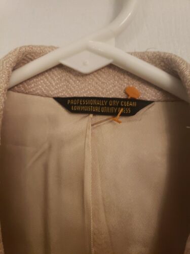 Giacca tuta uomo Hunter Haig cappotto sportivo blazer taglia 48R beige twill negli USA - Foto 7 di 14