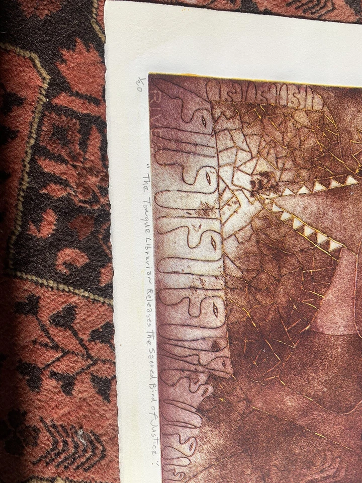 Percy Martin original signature : Tongue Librarian The Sacred Bird Of Justice” - Image 3 of 4