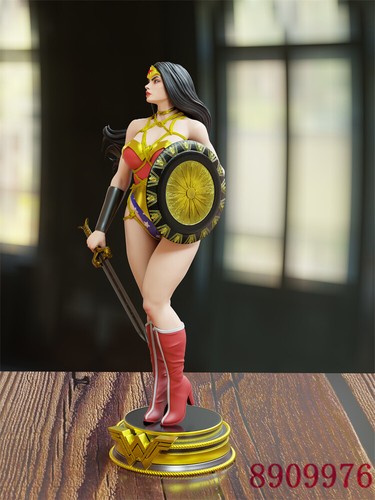 Wonder Woman 3D Printing Figure Unpainted Model Sculpture GK Blank Kit New Stock - Picture 8 of 11