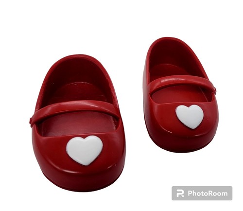 18 Zoll Our Generation Puppenschuhe rot mit weißen Herzen passt zu amerikanischen Mädchenpuppen