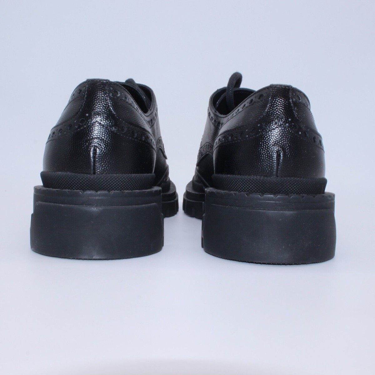 Versace Derby Oxford Loafers Black Leather $825 Men display picture 2