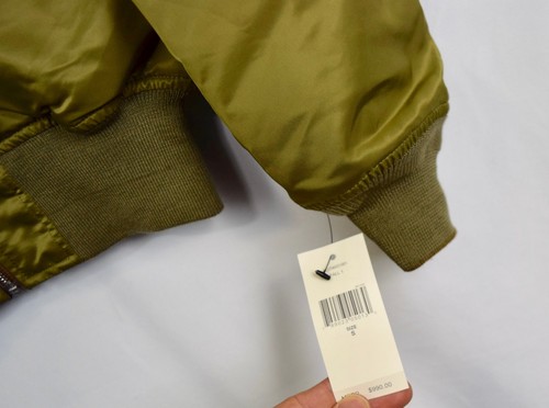 Ralph Lauren Green Eagle RRL Double RL Reversible Silk Flight Jacket Small S - Picture 7 of 8