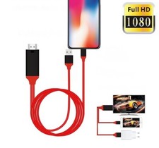 1080P HDMI Mirroring Cable Phone To TV HDTV AV Adapter For iPhone 14 13 12 iPad
