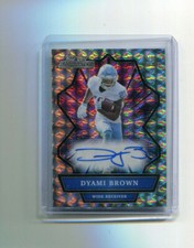2021 Wild Card Alumination Autographs Holo-Lux Dyami Brown Rookie Auto 9/99. rookie card picture