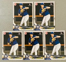 5 Lot 2018 Bowman 1st Draft Prospect Baseball #BD-104 Justin Jarvis Card Brewers