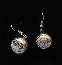 Basketball Earrings Silver Plate 3D Fully Dimensional Basketballs Hoops B-Ball