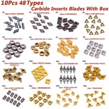 New 48 Types CNC Carbide Tips Inserts 10pcs+wrench