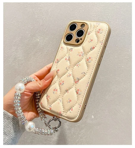 Countryside style floral shiny strap phone case ladies' gift- - Picture 7 of 13