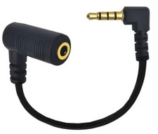 Wonderwires 3.5mm 4 Pole TRRS Male to Female Audio Stereo Angled Cable