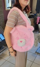 SAC TETE BISOUNOURS CARE BEARS TOUT DOUX ROSE ! NEUF