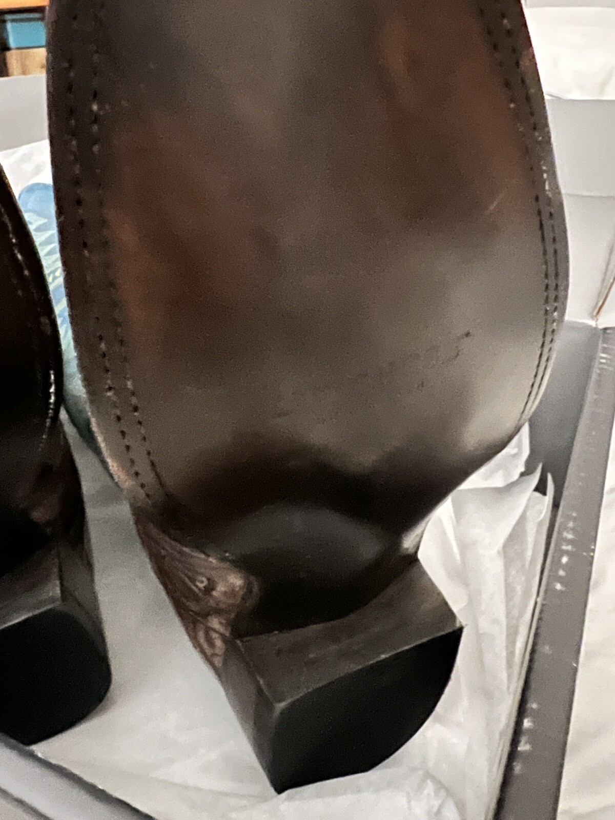 Lucchese Cowboy Boots Mens Size 10 EE Giant Gator Square Toe, Brown New