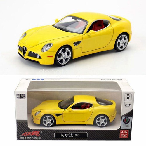 1:36 Alfa Romeo 8C 2009 Sports Car Model Car Diecast Toy Cars Kids Gift for Boys - Picture 15 of 26