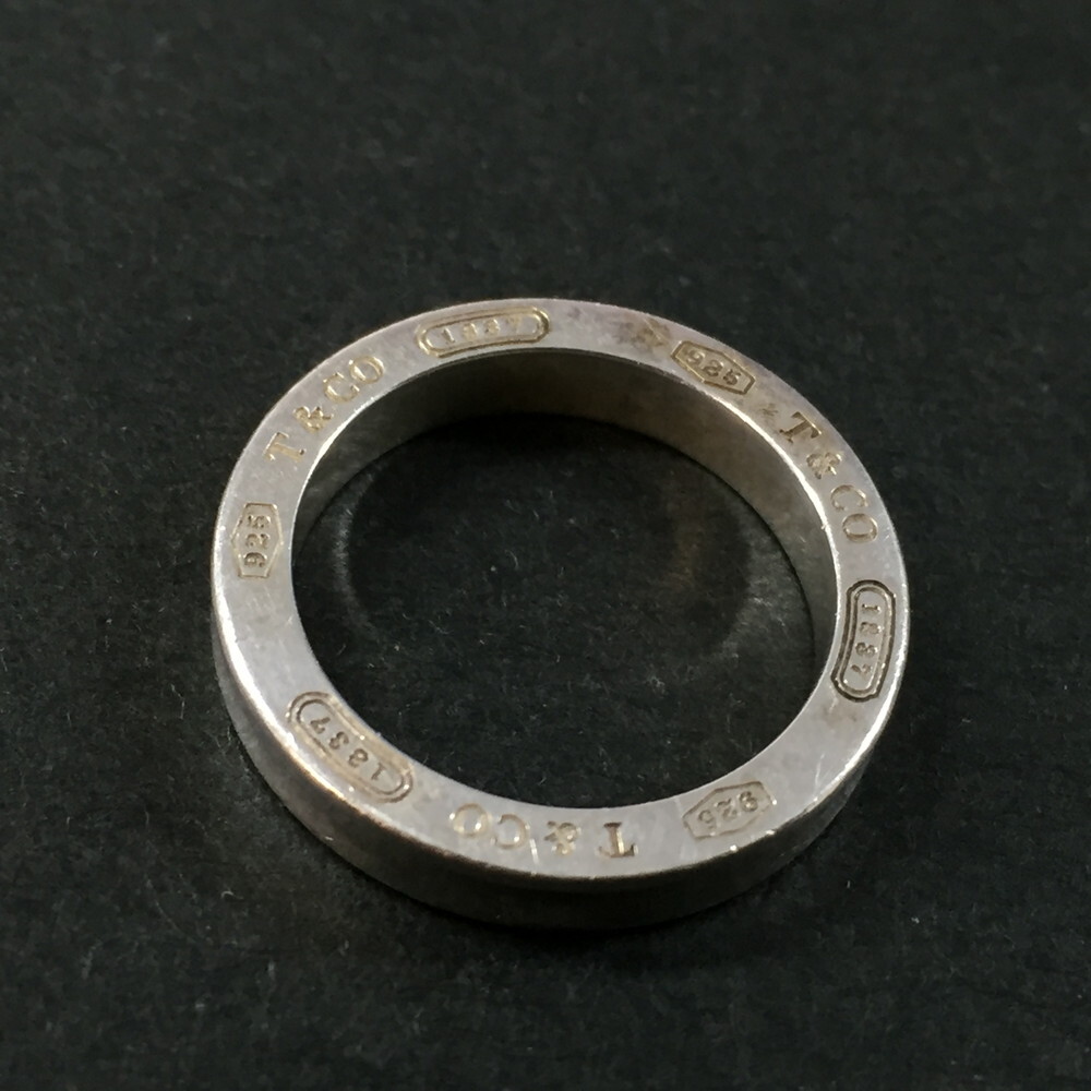 TIFFANY&CO. 1837 Plate Pendant Silver 925 Neckless Top/2AF2275