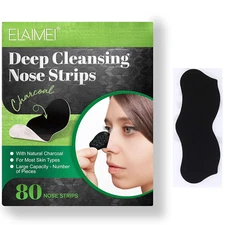 Pore Strips,Natural Charcoal Blackhead Strips for All Skin Type,Nose Strips for