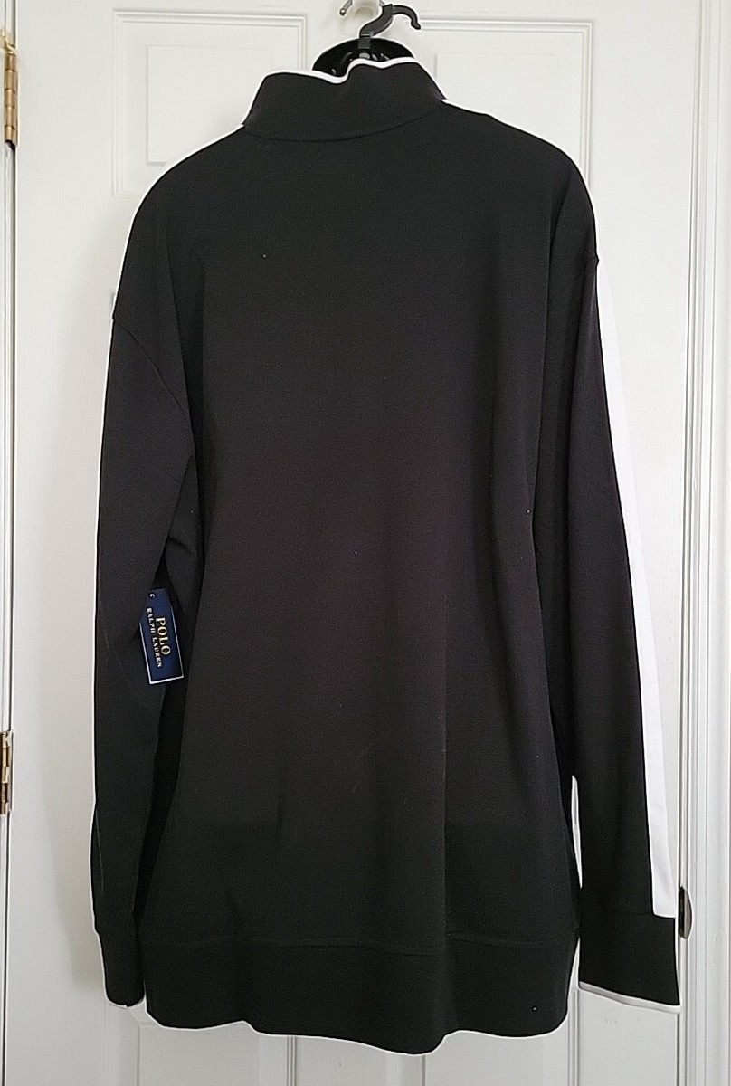 POLO RALPH LAUREN ブラック ジャケット S Polo Ralph Lauren Full-Zip Black Core Interlock Track Jacket