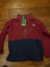 Womens Ll Bean Mountain Classic Fleece- 2 Tone Berry And Navy ( Vintage Look )