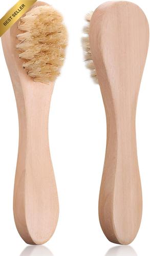 2 Pack Mini Dry Brush, Natural Bristle Exfoliating Body & Facial Brush, Soft Ski - Picture 9 of 12