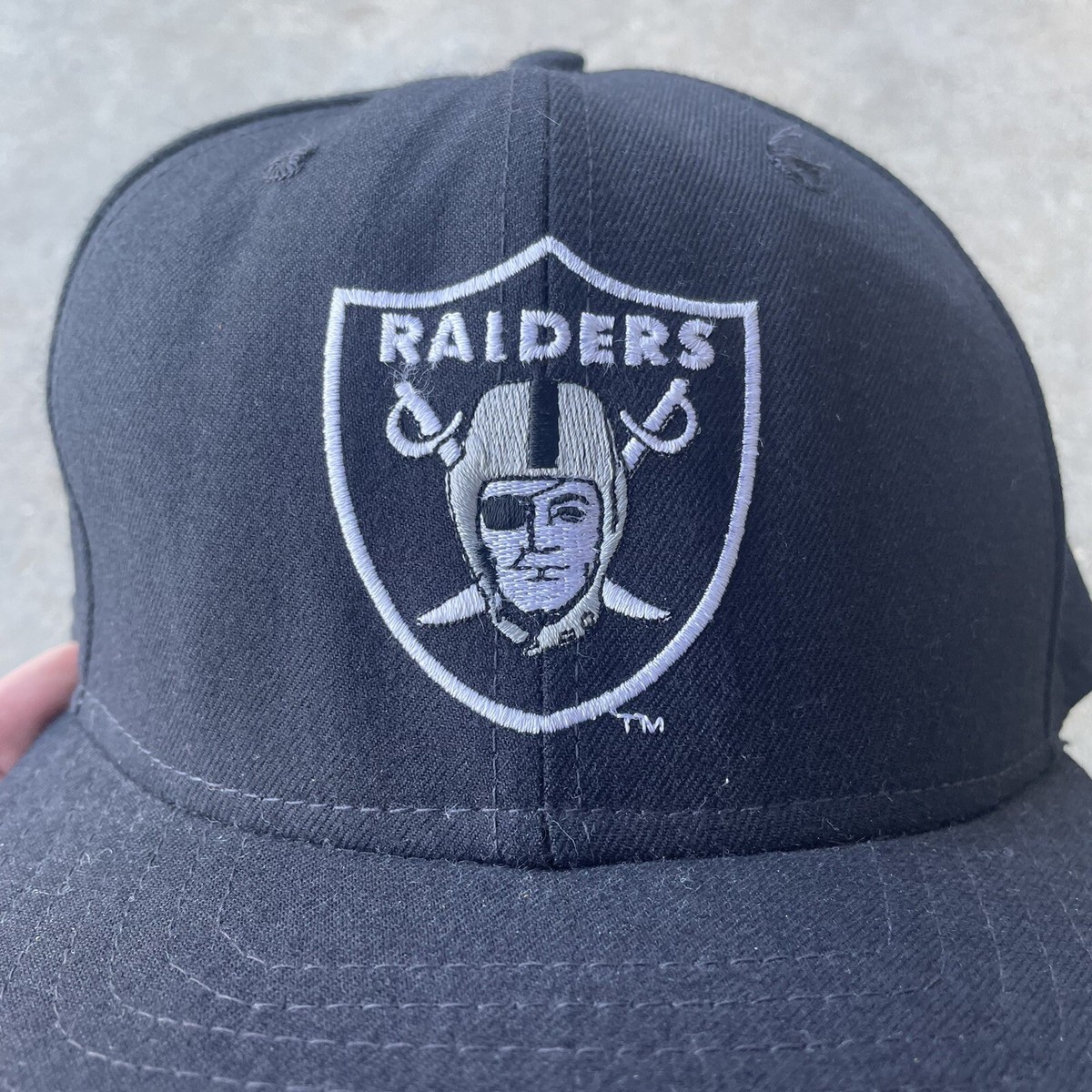80〜90's RAIDERS newera black cap Vtg Raiders Black 80's