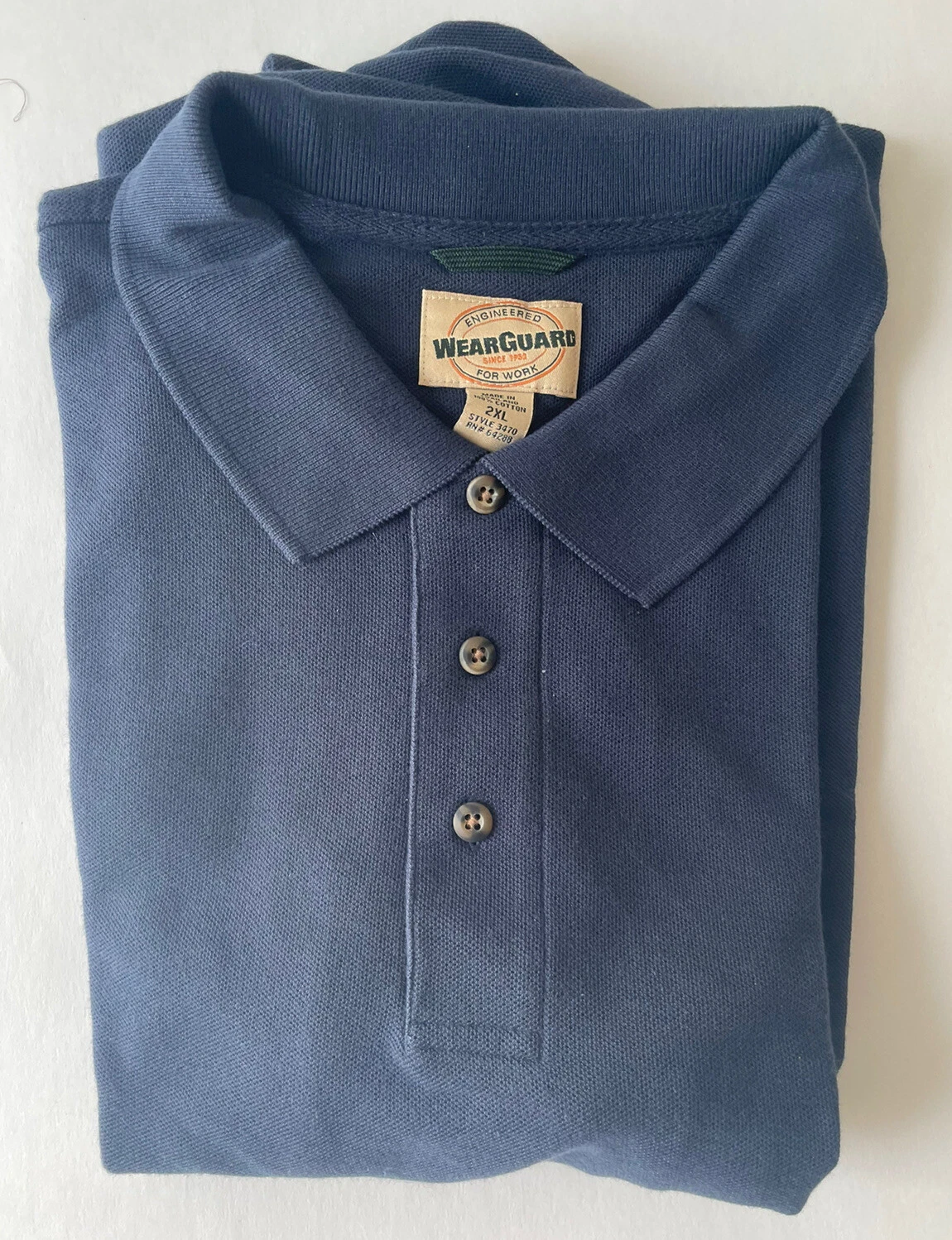Rare VTG Wearguard Pepsi Short Sleeve Blue Work Employee Polo, XXL, NEW w/ Tags