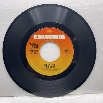 Billy Joel - Big Shot/Root Beer Rag 1974 Columbia 45 RPM 7  Vinyl VG+