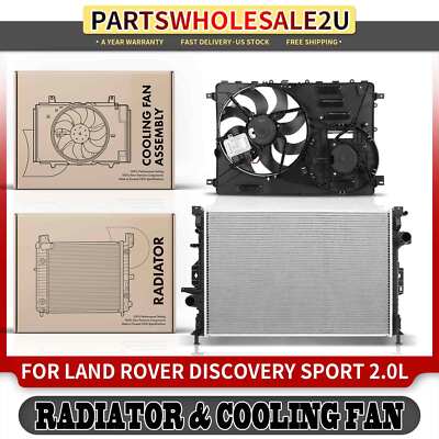 Radiator & Cooling Fan Assembly Kit w/Shroud for Land Rover Discovery Sport	2.0L