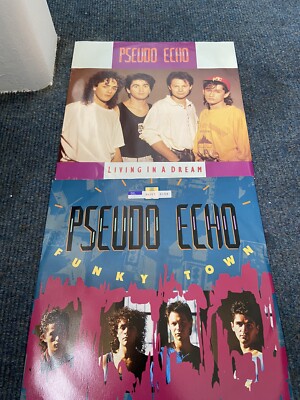 Pseudo Echo - Living In A Dream & FUNKY TOWN- 12'' Vinyl Singles