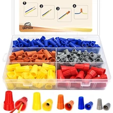 330 Piece Wire Connectors Nuts Kit Screw Caps Electrical Twist Wiring-Assortment