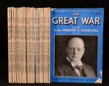 1933 26Vol The Great War Photographs Drawings and Maps Original Parts Churchill