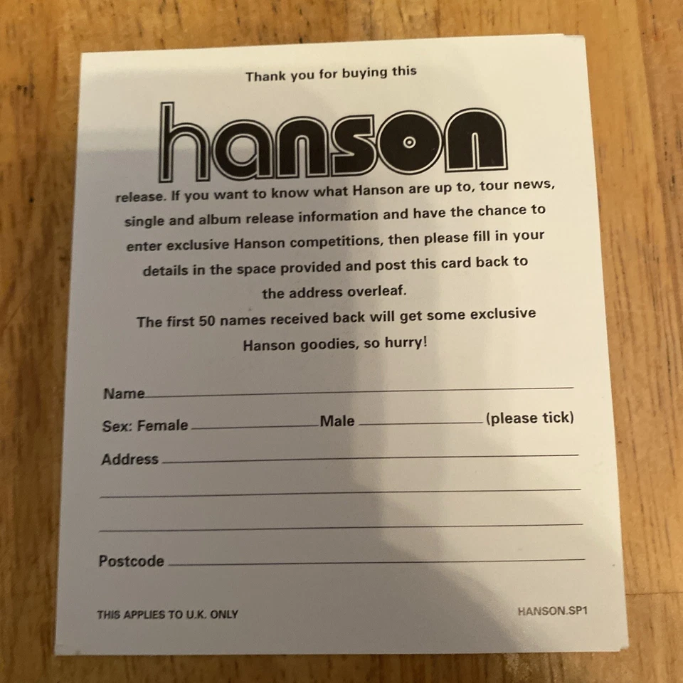 Hanson Where Is The Love импорт из Великобритании 4 трека 1997 выпуск Mercury Records с обзором - Изображение 4 из 4