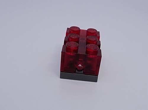 1x Lego Electrics LED Light Brick Transparent Red 2x3x1 Tested 4294909 54930c01 - Picture 4 of 6