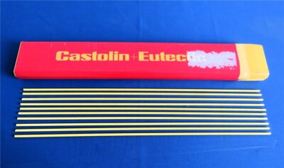 10 x Castolin 18 F Hartlot mit Silber Ø 4 mm x 500  Flussmittelumhüllt ISO 17672