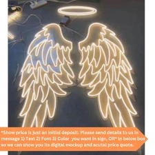 Angel Wings Personalize Neon light Signs for Bar Restaurant Cafe Bedroom Wedding